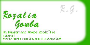 rozalia gomba business card